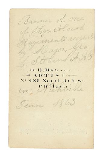 (MILITARY--CIVIL WAR--PHOTOGRAPHY.) BOWSER, DAVID BUSTILL. Rather Die Freemen than live to be Slaves. United States Colored Troops.